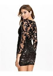 Brocade Sequin Bodycon Kjole