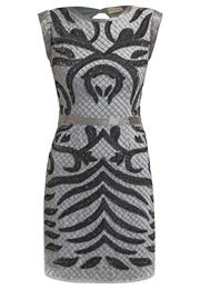 Lace Beads Malta Festkjole Grey Black