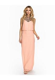 Embroidered Neck Maxi
