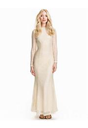 Ls Open Back Lace Festkjole