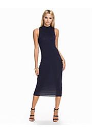 Turtle Neck Sleeveless Midi Bodycon Kjole